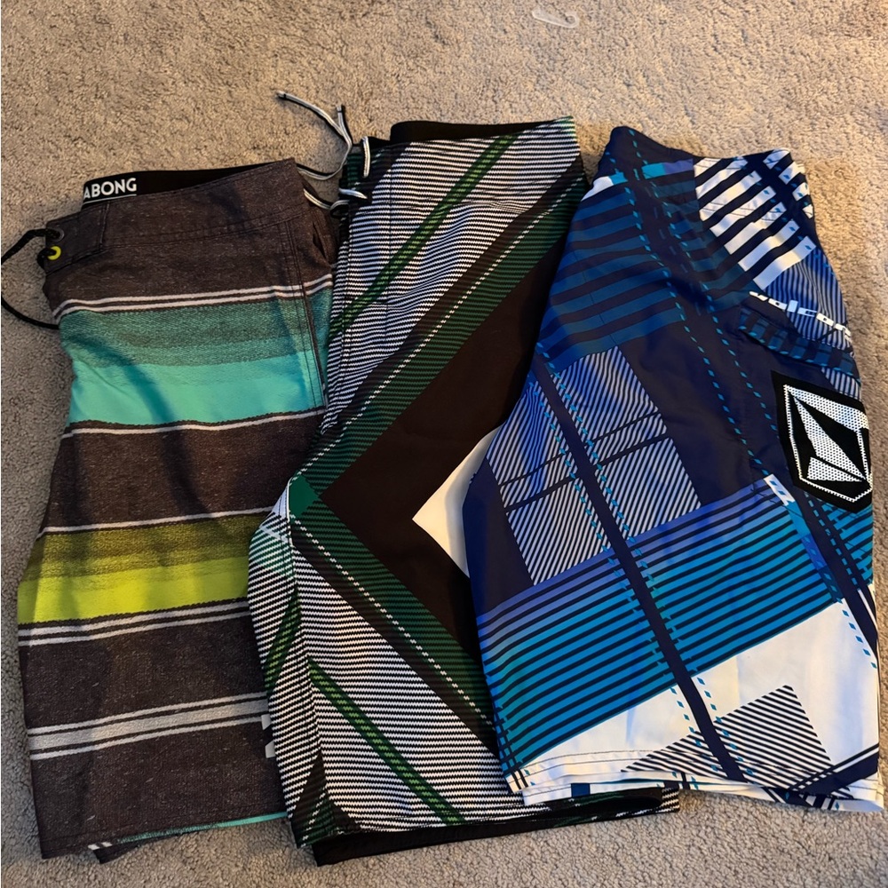 Men’s swim trunks all 3 pairs
